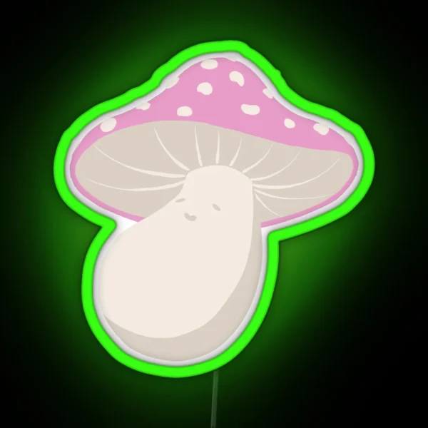 Cute Mushroom Fly Agaric RGB Neon Sign
