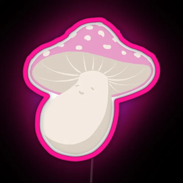 Cute Mushroom Fly Agaric RGB Neon Sign
