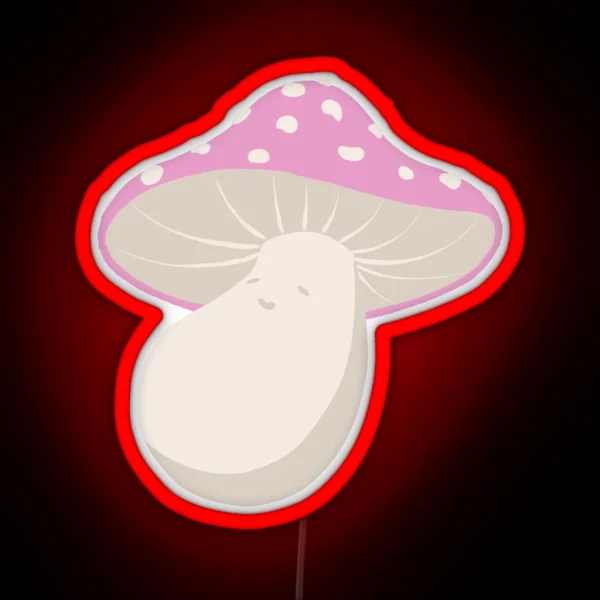 Cute Mushroom Fly Agaric RGB Neon Sign