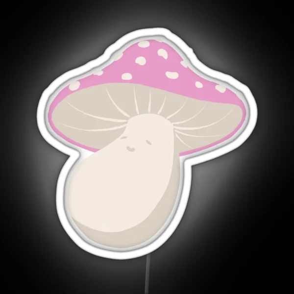 Cute Mushroom Fly Agaric RGB Neon Sign