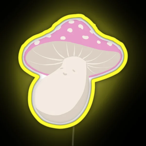 Cute Mushroom Fly Agaric RGB Neon Sign