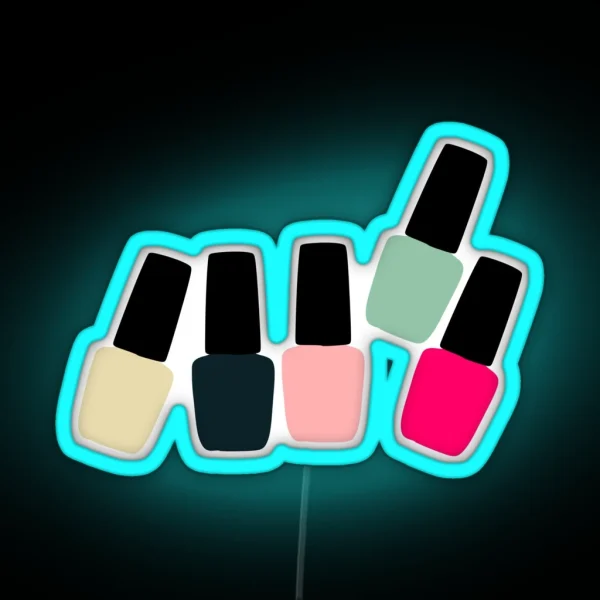 Cute Nail Polish RGB Neon Sign