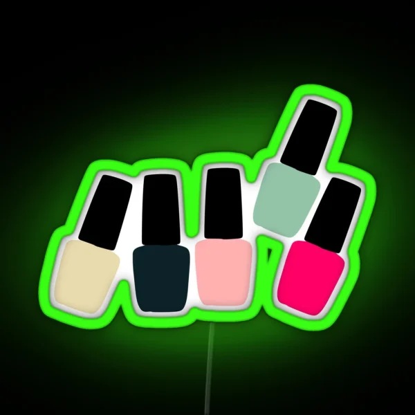 Cute Nail Polish RGB Neon Sign