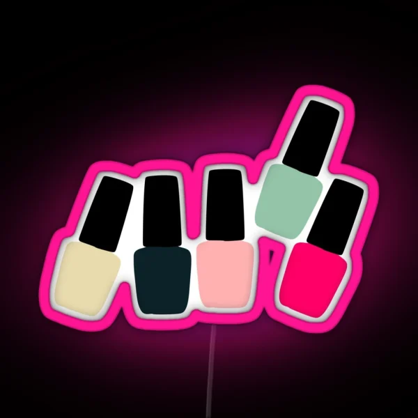 Cute Nail Polish RGB Neon Sign