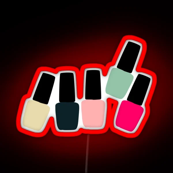 Cute Nail Polish RGB Neon Sign
