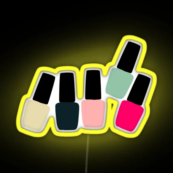 Cute Nail Polish RGB Neon Sign