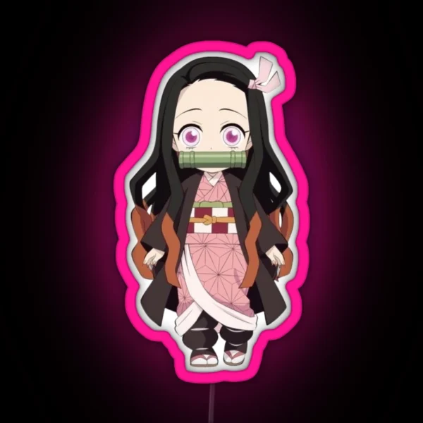 Cute Nezuko Kamado RGB Neon Sign