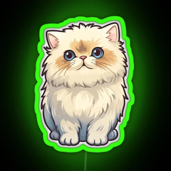 Cute Persian Cat RGB Neon Sign