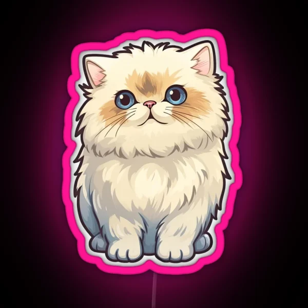 Cute Persian Cat RGB Neon Sign