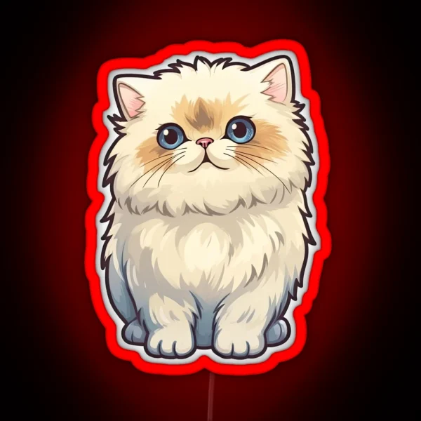 Cute Persian Cat RGB Neon Sign