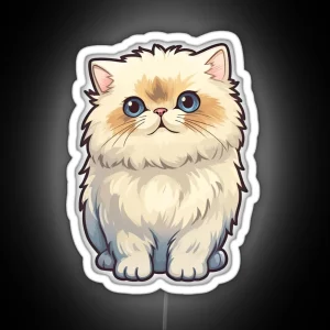 Cute Persian Cat RGB Neon Sign