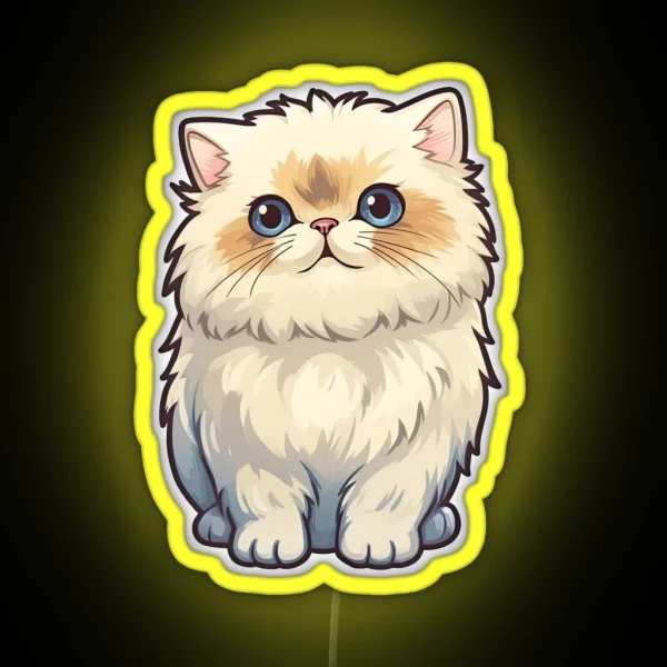 Cute Persian Cat RGB Neon Sign