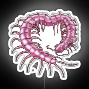 Cute Pink Weirdcore Centipede RGB Neon Sign