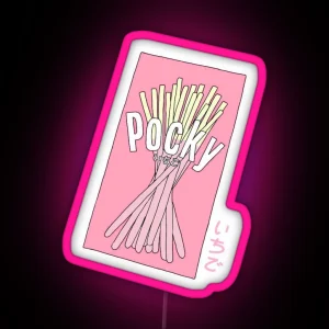 Cute Pocky Design RGB Neon Sign