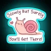 Cute Snail Slowly But Surely You Will Get There RGB Neon Sign - Image 3