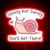 Cute Snail Slowly But Surely You Will Get There RGB Neon Sign - Image 2