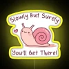 Cute Snail Slowly But Surely You Will Get There RGB Neon Sign - Image 5