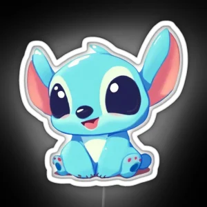 CUTE STITCH KAWAII STYLE RGB Neon Sign