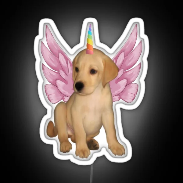 Cute Unicorn Pegasus Unipeg Puppy RGB Neon Sign