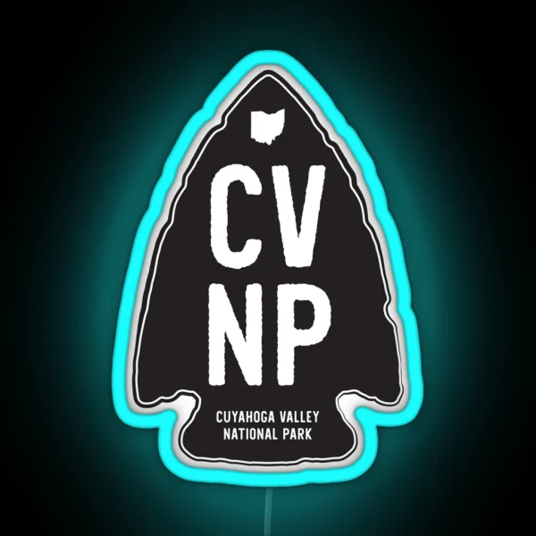 Cuyahoga Valley National Park Arrowhead RGB Neon Sign