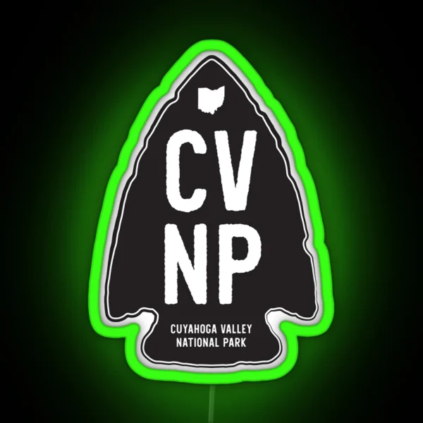 Cuyahoga Valley National Park Arrowhead RGB Neon Sign