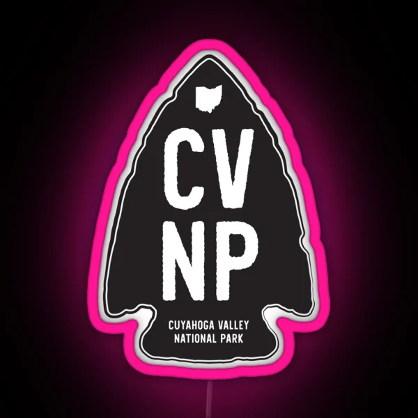 Cuyahoga Valley National Park Arrowhead RGB Neon Sign