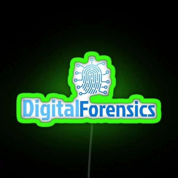 Cyber Security Digital Forensics RGB Neon Sign