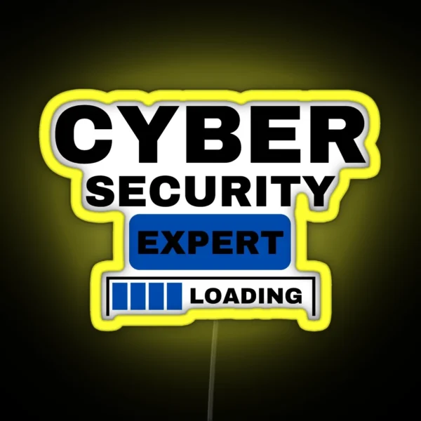 Cyber Security Expert Loading Cybersecurity RGB Neon Sign