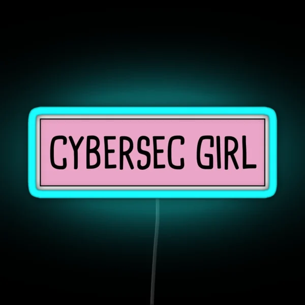 Cyber Security Girl RGB Neon Sign