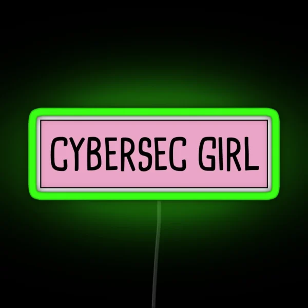 Cyber Security Girl RGB Neon Sign