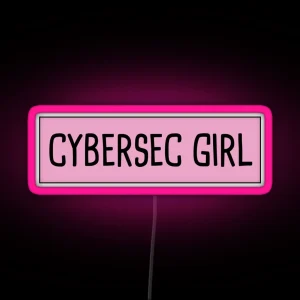 Cyber Security Girl RGB Neon Sign