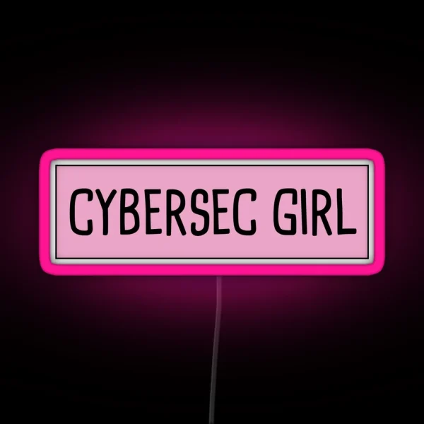 Cyber Security Girl RGB Neon Sign