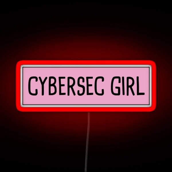 Cyber Security Girl RGB Neon Sign