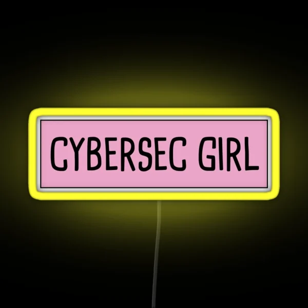 Cyber Security Girl RGB Neon Sign