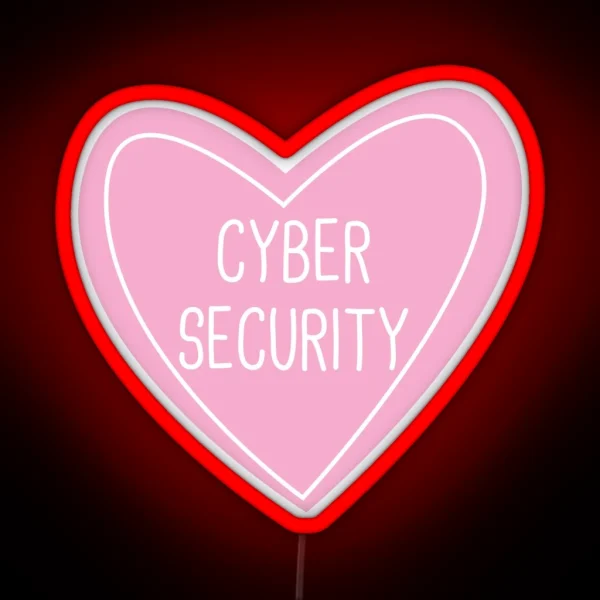 Cyber Security Heart RGB Neon Sign