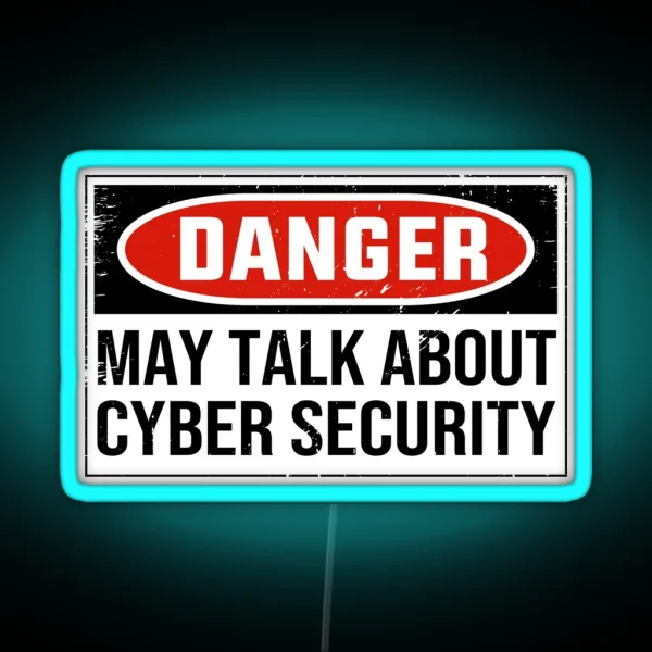 Cyber Security Jokes Funny Cyber Security Quote RGB Neon Sign