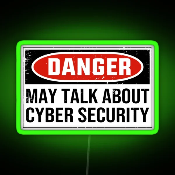 Cyber Security Jokes Funny Cyber Security Quote RGB Neon Sign