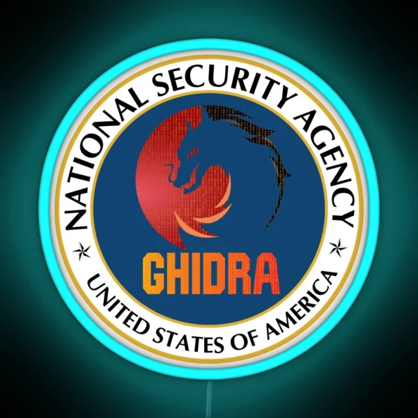 Cyber Security NSA Ghidra Reverse Engineering Tool RGB Neon Sign