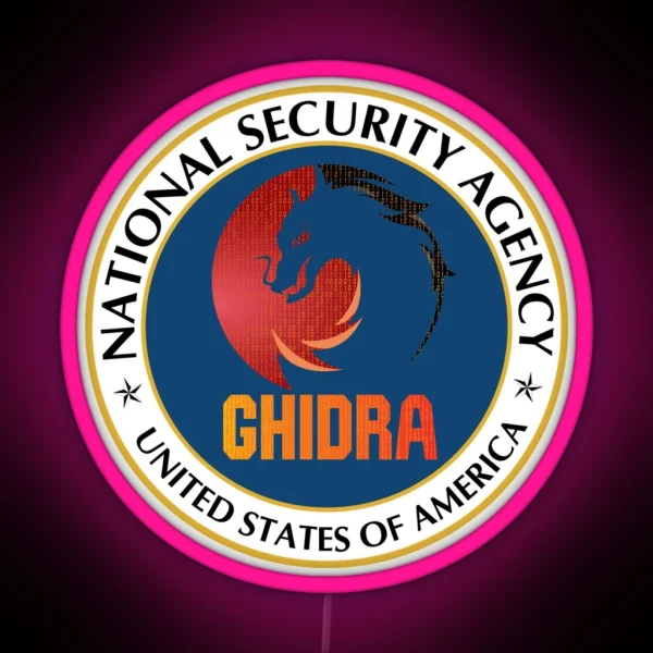Cyber Security NSA Ghidra Reverse Engineering Tool RGB Neon Sign
