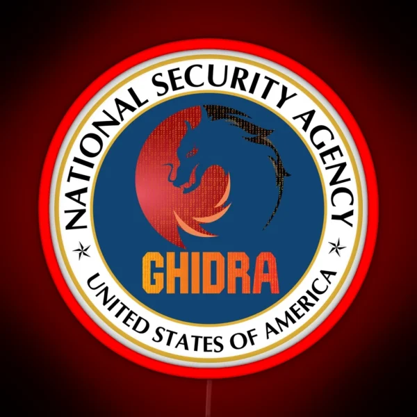 Cyber Security NSA Ghidra Reverse Engineering Tool RGB Neon Sign