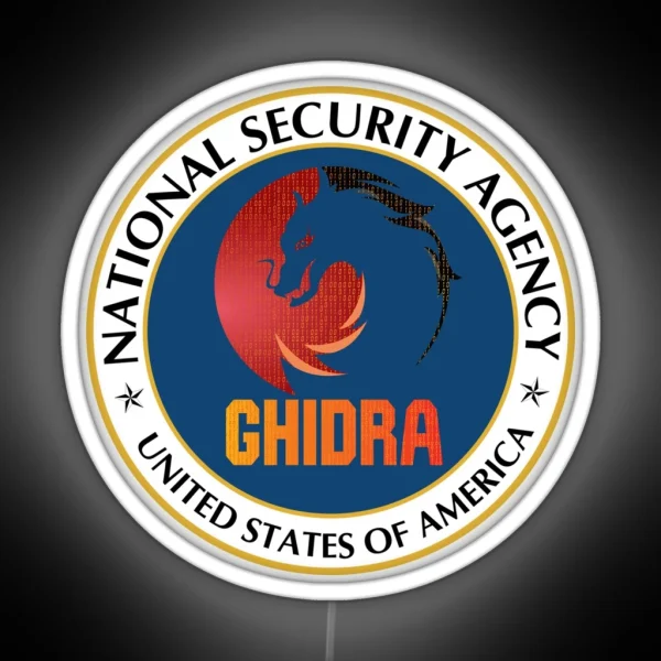 Cyber Security NSA Ghidra Reverse Engineering Tool RGB Neon Sign