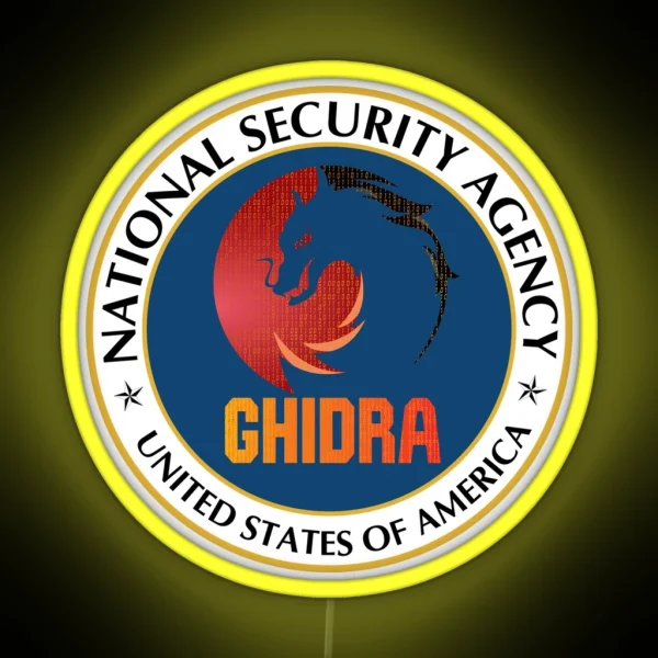 Cyber Security NSA Ghidra Reverse Engineering Tool RGB Neon Sign