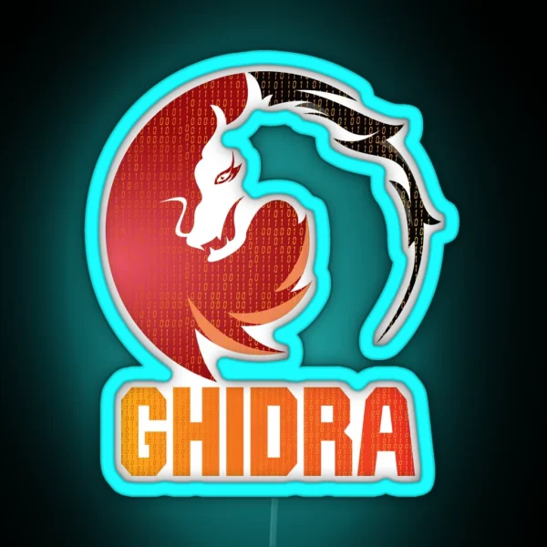 Cyber Security NSA Ghidra Reverse Engineering Tool RGB Neon Sign
