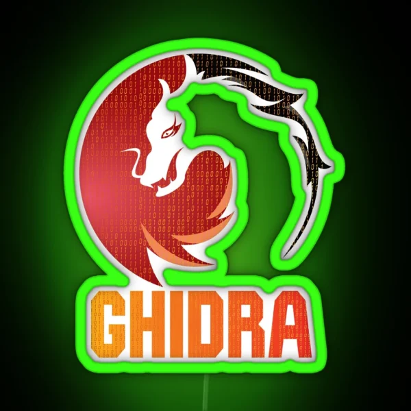 Cyber Security NSA Ghidra Reverse Engineering Tool RGB Neon Sign