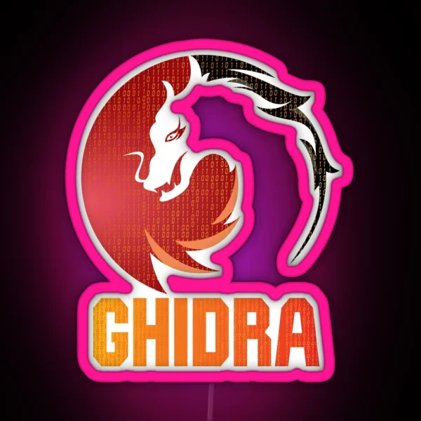 Cyber Security NSA Ghidra Reverse Engineering Tool RGB Neon Sign