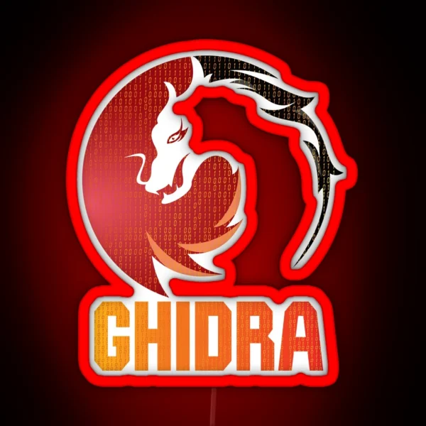 Cyber Security NSA Ghidra Reverse Engineering Tool RGB Neon Sign