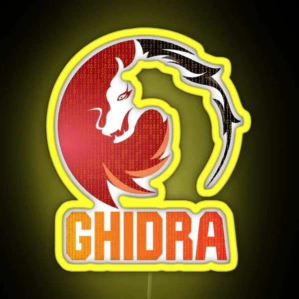 Cyber Security NSA Ghidra Reverse Engineering Tool RGB Neon Sign
