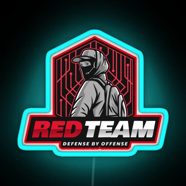 Cyber Security Red Team Defense RGB Neon Sign