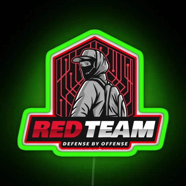 Cyber Security Red Team Defense RGB Neon Sign