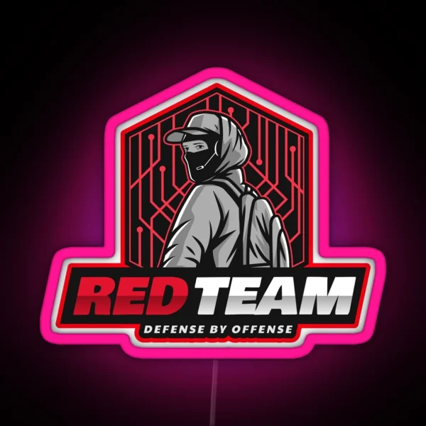 Cyber Security Red Team Defense RGB Neon Sign